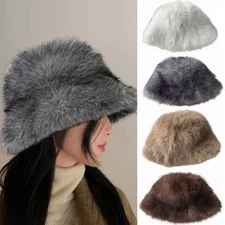 Women Russian Faux Fox Fur Hat Headband Fluffy Winter Earwarmer Ski Outdoor Cap☾