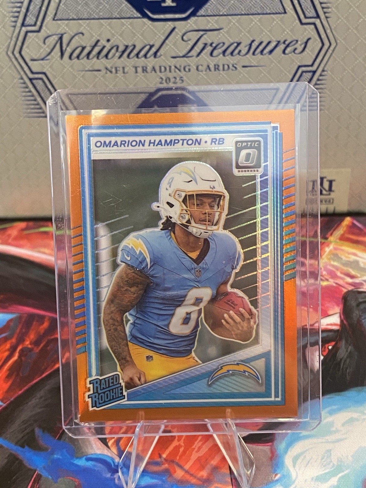 2025 Panini Donruss Optic Omarion Hampton Rated Rookie Orange Prizm /299 #212