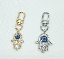 Bling Rhinestone Hamsa Hand Keychain Bag Charm