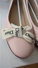 Dior J'Adior Soupir Pink Lambskin Leather Ballet Flats  Bow EU 38 US 8 — photo 2