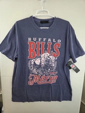 Buffalo Bills Mafia Retro Look Distressed T-Shirt Men's 2XL NWT Junk Food NFL