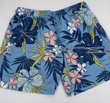 George Size Large 36-38 Lined Board Shorts Swim Trunks Floral Print