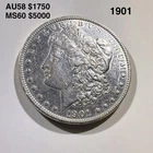 1901 Morgan Silver Dollar AU/MS Details
