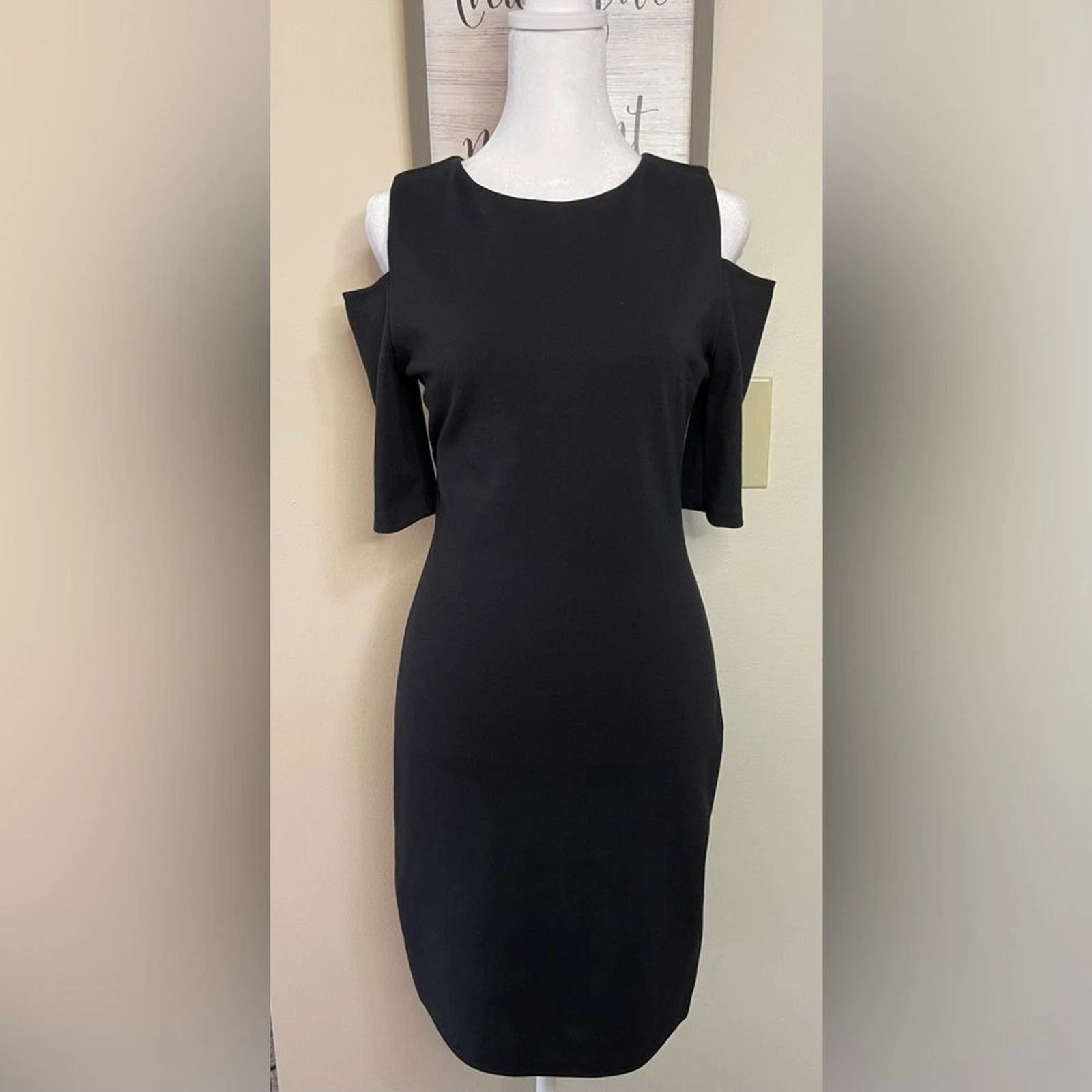 Abito Michael Kors classico nero spalle fredde taglia XS.