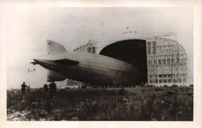 RPPC Newark New Jersey Zeppelin Expert at Historical Society Dirigible Postcard