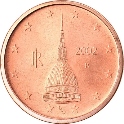 Italie, 2 Euro Cent, 2002, SUP, Copper Plated Steel, KM:211 - Photo 1/2