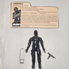1982 G.I. Joe Snake Eyes V1 Complete w/ Weapon and COMBRA COMMANDER FILE CARD