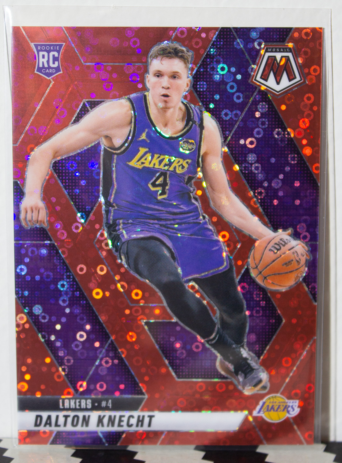 Dalton Knecht 2024-25 Panini Mosaic #238 Fast Break Red 42/99 Rookie RC Lakers