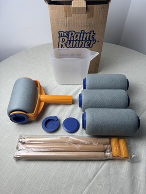 THE PAINT RUNNER Deluxe PAINT ROLLER KIT With 3 EXTRA ROLLERS