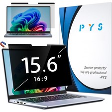PYS Magnetic Laptop Privacy Screen Filter 15.6 Inch 16:9 - Detachable Compute...