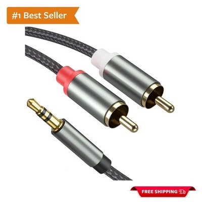 Versatile 3.3FT Y Splitter Aux to RCA Audio Cable - Compatible with Smartphones