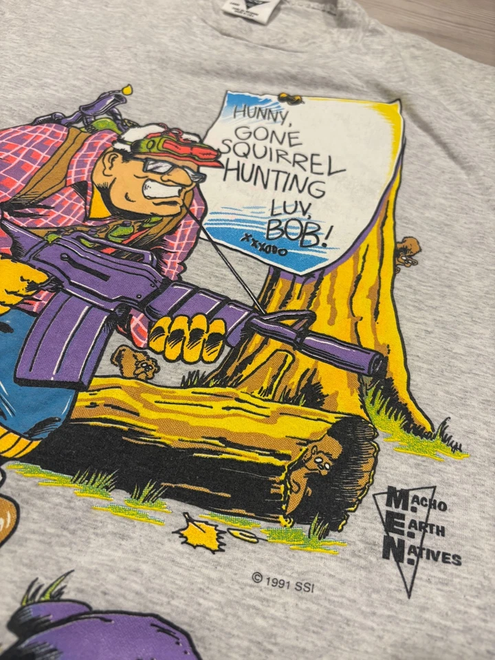 Camiseta De Colección Años 90 Macho Earth Natives Dibujos Animados Gráfico Talla Grande - EE. UU. Foto 3 de 4