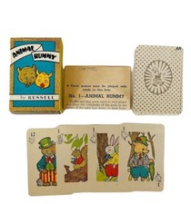 Russell Big Little Card Game 1939 vtg antique library USA vol V Animal Rummy AC1