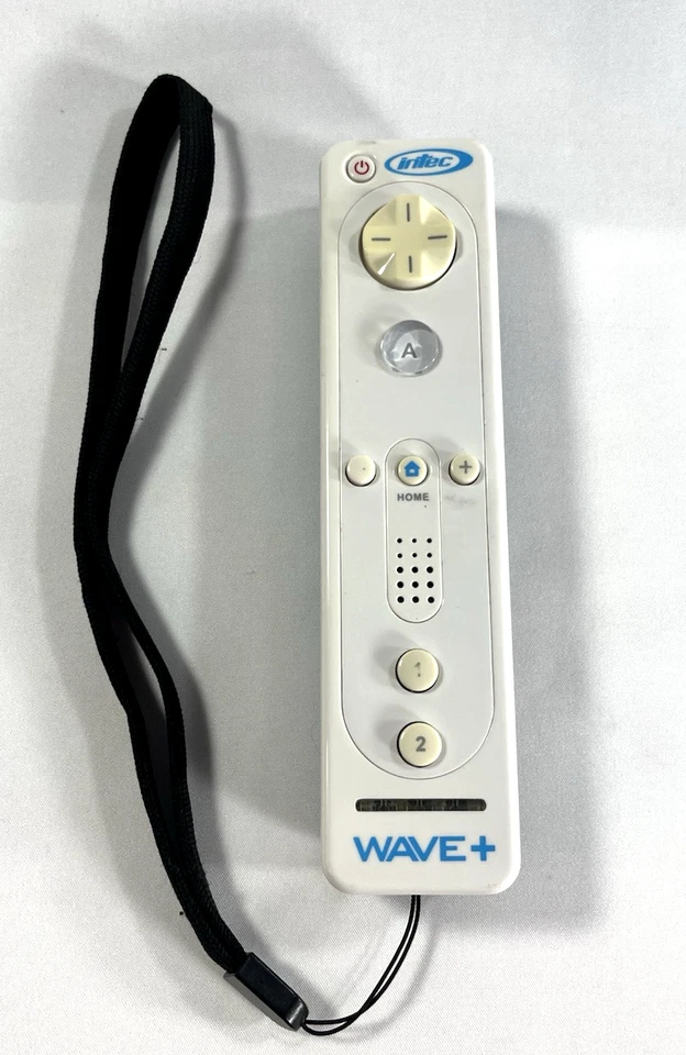 Intec Wave+ Nintendo Wii White & Blue Controller with Wrist Strap Tested - Image 2 of 4