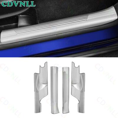 Fit For Benz GLB 2020-22 Silver Steel Door Sill Scuff Plate Protector Panal Trim