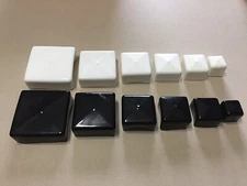 Vinyl Covers For Exposed Square Tube Various Sizes 1" thru 3" Black or White