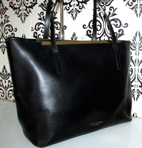 LARGE TED BAKER REAL LEATHER SHOPPER SLOUCH GRAB SHOULDER HANDBAG/PURSE-A - Picture 1 of 9