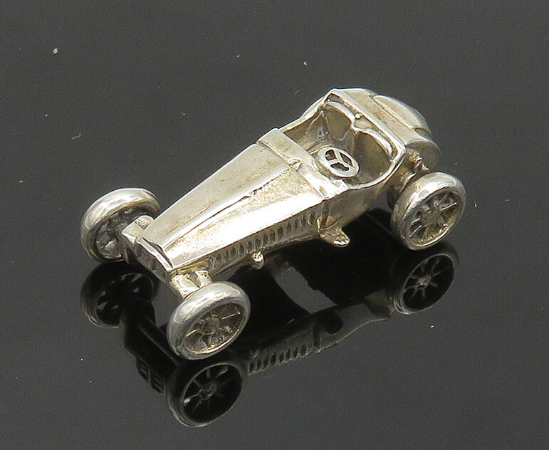 925 Sterling Silver Vintage Shiny Old Fashioned Toy Car