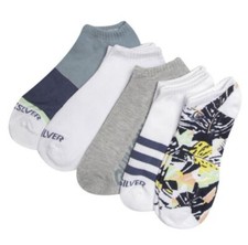 Quicksilver Low Cut Socks 5 Pair Men 6-12 NIP  