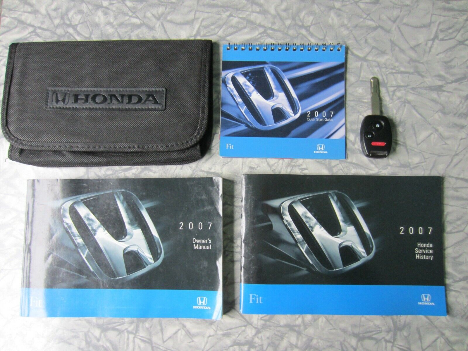 2007 Honda FIT Genuine OEM Owner's Manual Fashion and Key Bonus Chicago Mall FOB Case w Set