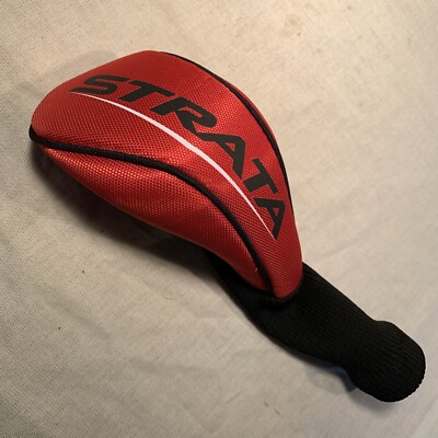 STRATA Golf 3 Fairway Wood Club Head Cover Red Black Headcover Fast Ship
