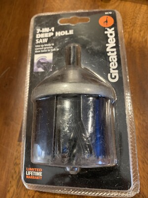 Great Neck HC7D Tempered Steel 1-3/4 D in. 7-in-1 Hole Saw 1 to 2-1/2 in.