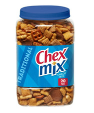 Chex Mix Traditional Snack Mix, Salty Snacks Tub, 20 oz