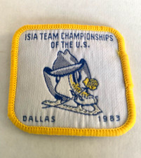 Patch Ice Skating Figure ISIA Championships Vintage Dallas 1983