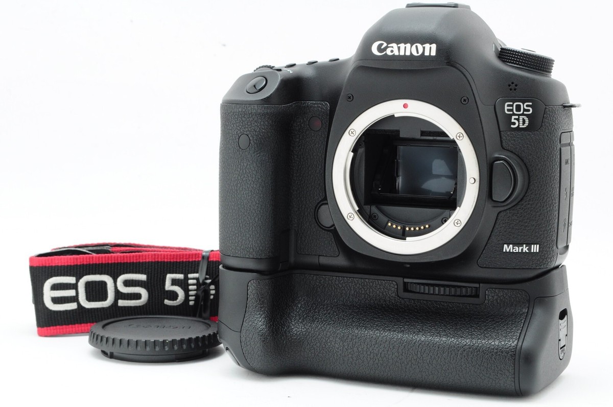 Mint] Canon EOS 5D Mark III 22.3 MP DSLR Camera Body w/ BG-E11