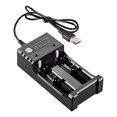 USB Akkuladegerät mit 2 Steckplätzen für Tragbare 18650