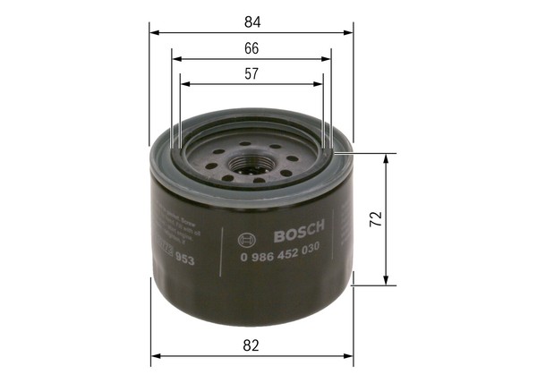 Bosch 0 986 452 019 ÖLfilter FüR Daewoo, Daihatsu, Suzuki-image