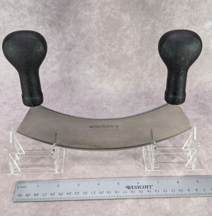 Wusthof 7" Mezzaluna Hierbas Picadoras Cuchillo Mecedor Media Luna 4731 18 cm Foto 4 de 4