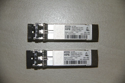 2 x HP AJ718A - HPE 8G SW FC SFP+ - 8Gbps FC SFP - 468508-002 - Genuine HP