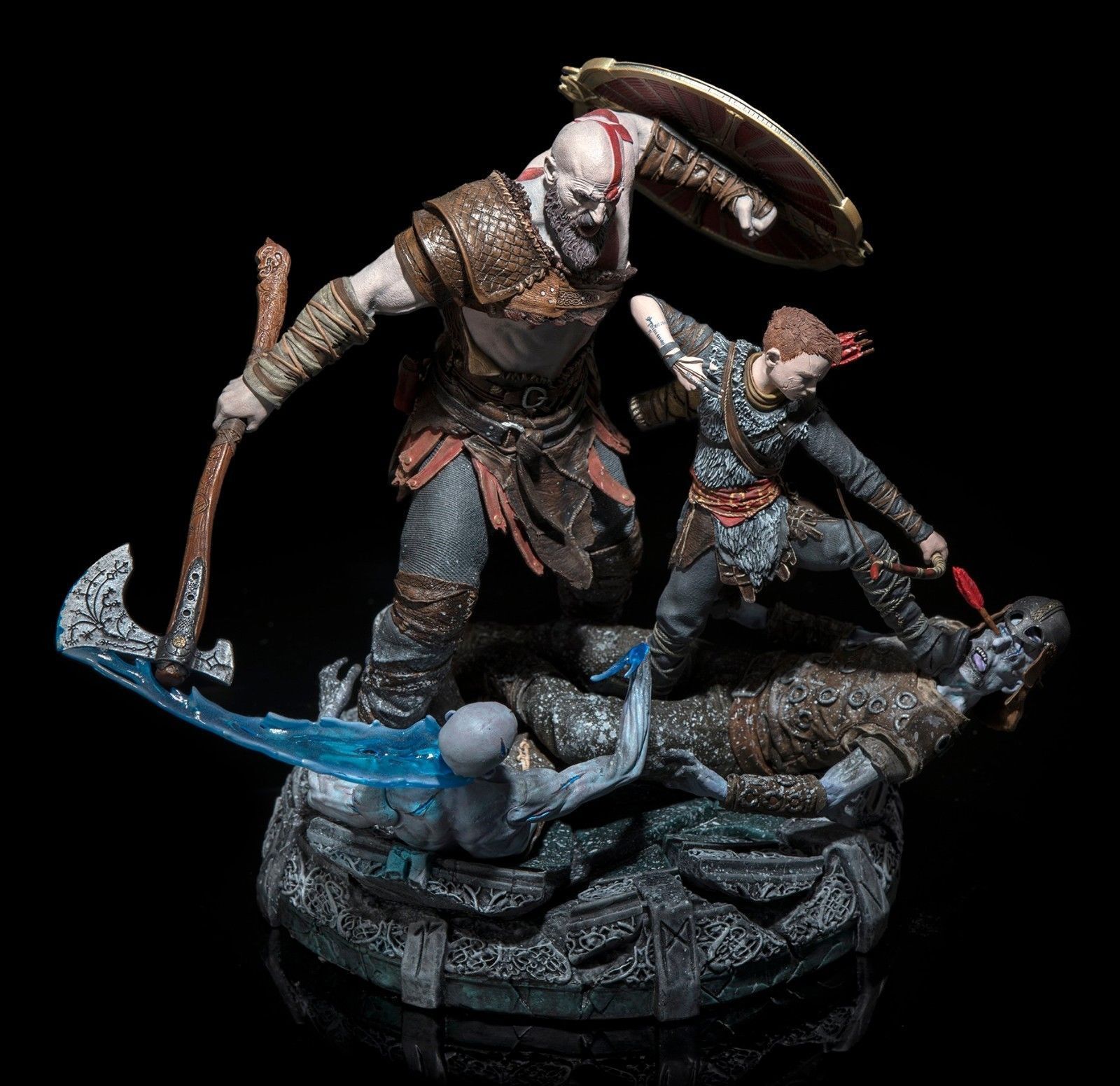 God of War Stone Mason&#039;s Edition (Statue Only) Kratos and Atreus PS4 711719516057 | eBay