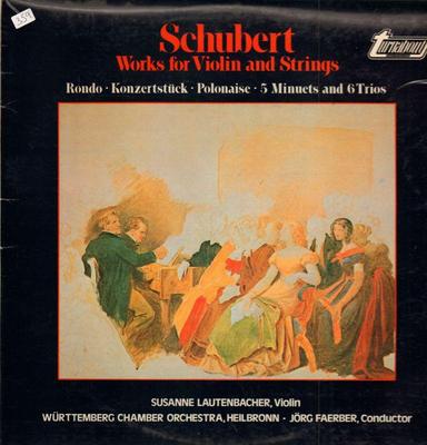 Schubert(Vinyl LP)Works For Violin And Strings-Turnabout-TVS 34729-UK-1-VG/Ex