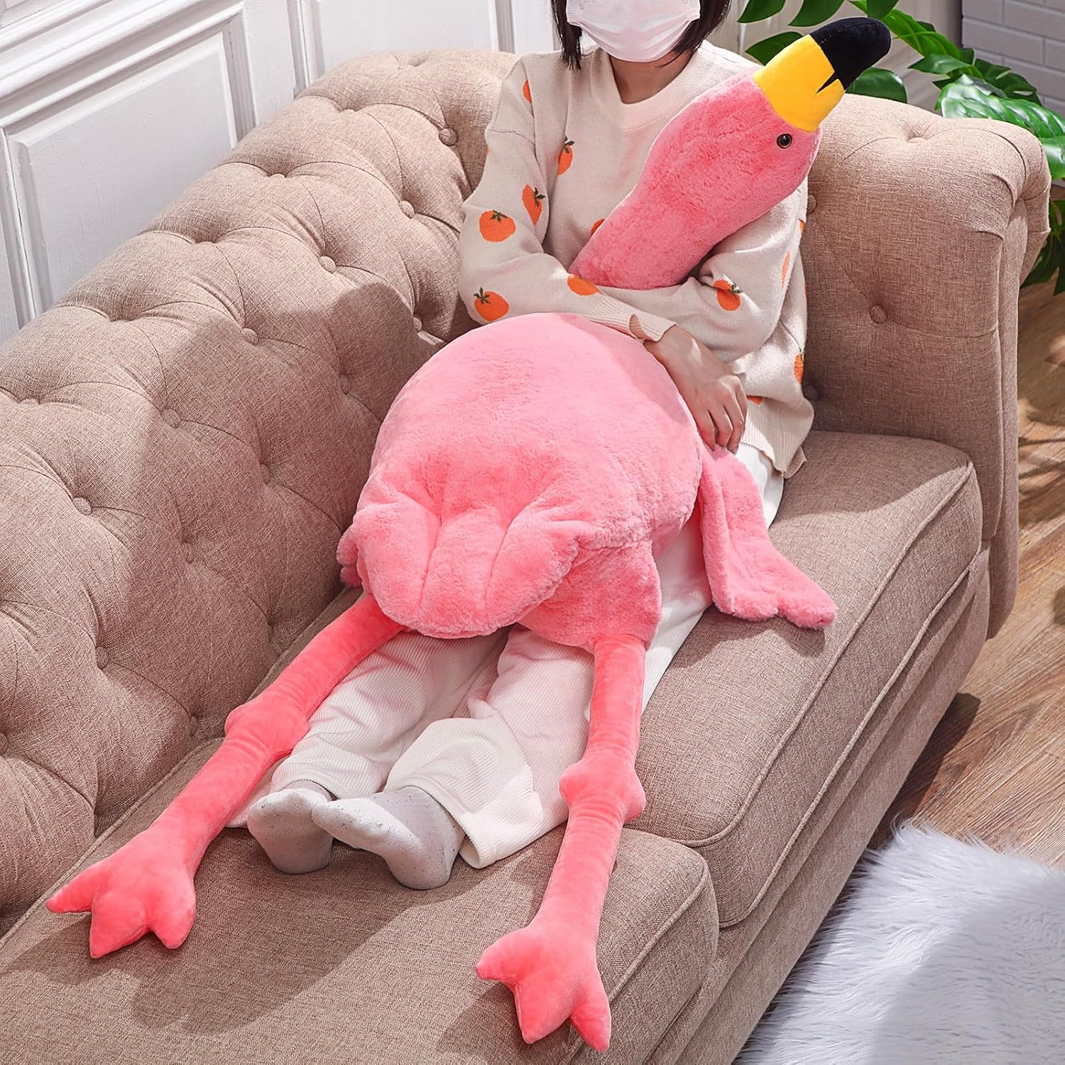 Giant Flamingo Plush Stuffed Animal Toy Soft Pillow