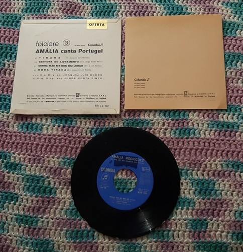 Amalia Rodrigues Portugal import 45 Folclore 3 Columbia SLEM 2255 vg+ - Picture 3 of 3