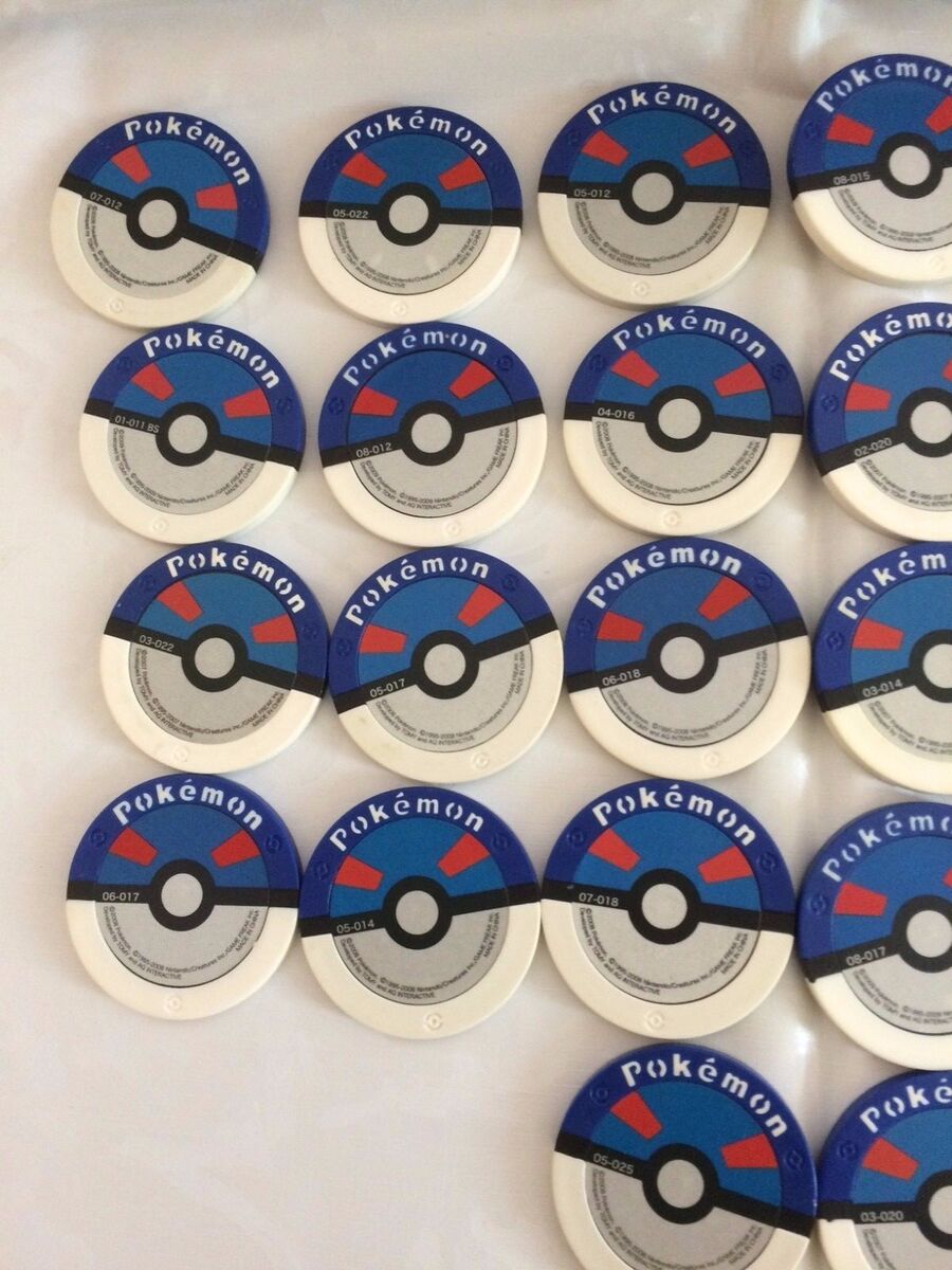 JAPAN POKEMON CHIPS COINS BLUE/WHITE RANDOM LOT 26 CHIPS - 002