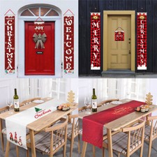 Merry Christmas Porch Sign Decorative Home Christmas Decorations Banner Door