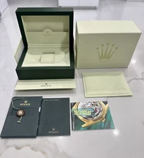 Authentic NEW STYLE ROLEX GMT MASTER II Watch Box FULL SET Booklet Tag 116718 /9