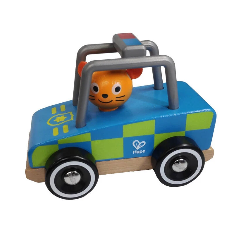 Hape E0486 Flitzer Fahrzeug "Polizeiwagen" blau Holz - Bild 1 von 1