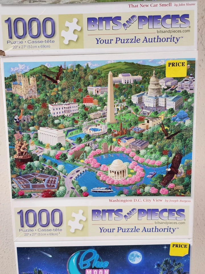 Lote 3 1000 Piezas Rompecabezas Blue Moon Dine In, Washington DC y Olor Coche Nuevo Foto 4 de 4