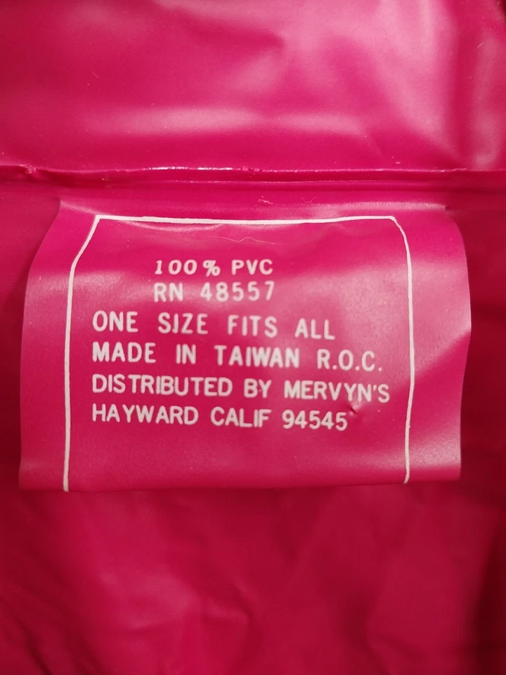 Poncho de lluvia rosa para mujer talla única frontal a presión reutilizable 100 % PVC Foto 3 de 4