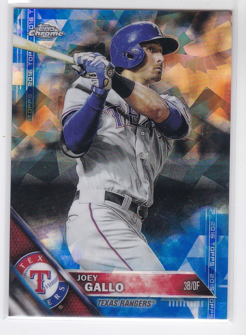 Joey Gallo #353 Baseball Cards 2016 Topps Chrome Sapphire trading card — raw and PSA graded price guide