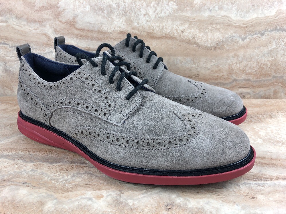 Cole Haan GrandEvolution Wingtip Suede Oxfords Toad Rock  display picture 3