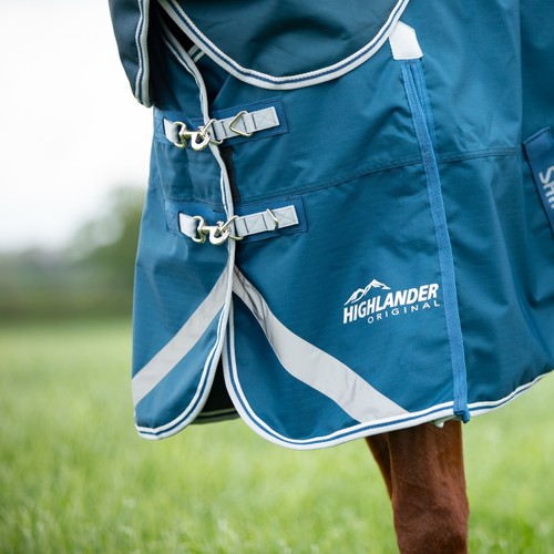 50g COMBO TURNOUT HORSE RUG Shires Highlander Lite Weight Waterproof Full Neck - Picture 12 of 21