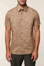 O'Neill Men's S/S Button-Up Shirt STRUCTURE - BRN - HARD TO FIND Size XXLarge