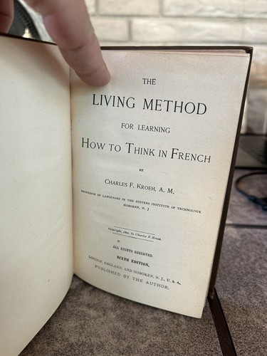 1892 - How to Think in French - 6th ed., Chas. K Kroeh - Hard Cover Good Cond. - Picture 6 of 7