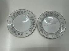 Mimosa Jessamine Fine China Plate Set of Two Small Plates 6.5" Japan