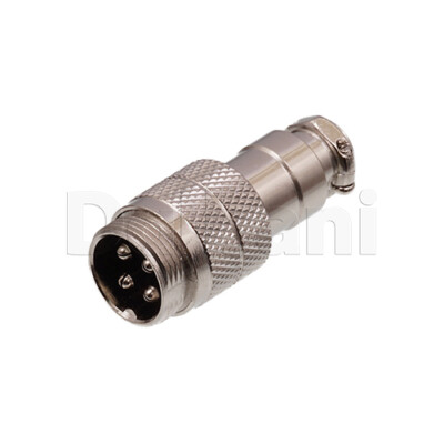 10101510179 Circular Metric Connector 4 Pin Male Silver